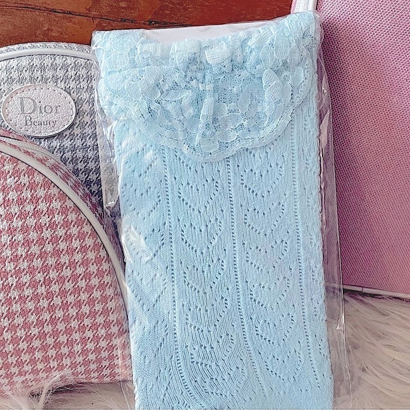 Baby Blue Ruffle Socks | Dolls Kill | One Size | - Picture 7 of 9